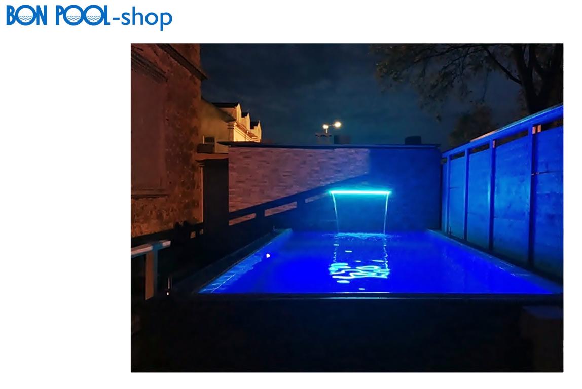 schwalldusche wasserfall led beleuchtung 600 x 150 mm 8 w bon pool