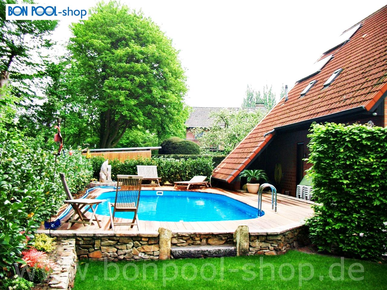 Ovalbecken Set 630 x 360, 150 Tief Ovalpool BON POOL