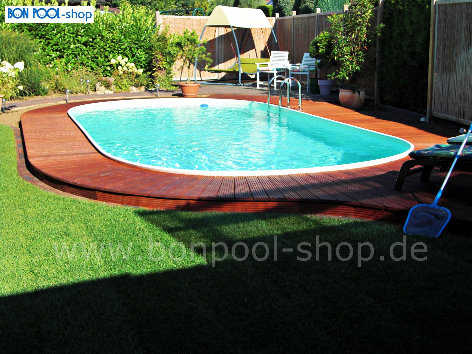 Ovalbecken Set 737 x 360, Tiefe 150 BON POOL