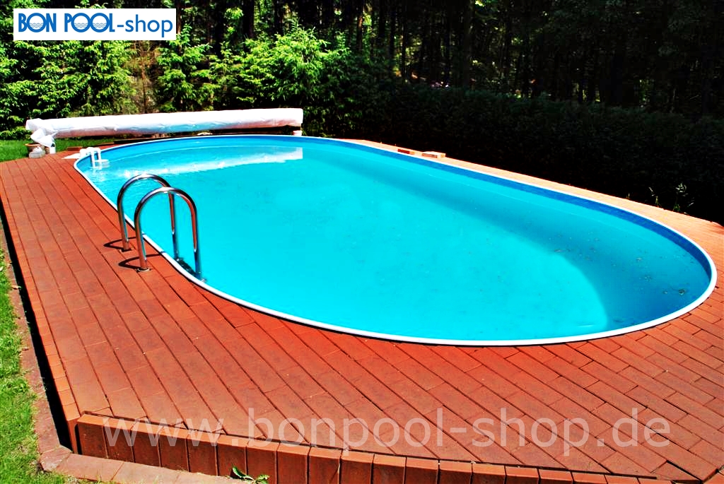 Ovalpool Set 900 x 500, Tiefe 150 BON POOL
