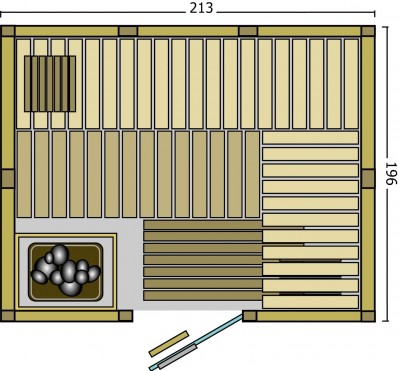 BON POOL Safir Sauna-Set Fronteinstieg