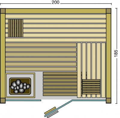 BON POOL Opal Sauna-Set