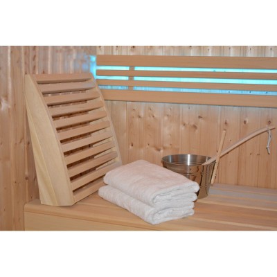 Sauna Rückenlehne aus Abachiholz verstellbar BON POOL