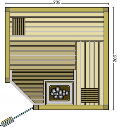 BON POOL Aurora Sauna-Set Eckeinstieg