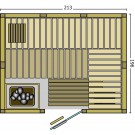 BON POOL  Safir Sauna-Set inkl.Saunaofen und Steuerung