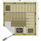 BON POOL  Safir Sauna-Set inkl.Saunaofen und Steuerung