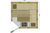 BON POOL  Indigo Sauna-Set