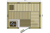 BON POOL  Safir Sauna-Set inkl.Saunaofen und Steuerung